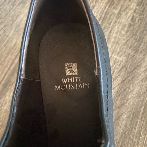 WHITE MOUNTAIN Desaray women's black vegan leather lace-up oxford heeled booties - Picture 5 of 8